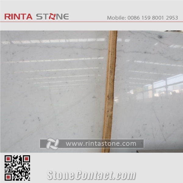 Kwong Sal White Marble Natural China Guangxi White Bianco Carrara Big Slabs Wall Flooring Tiles Pattern
