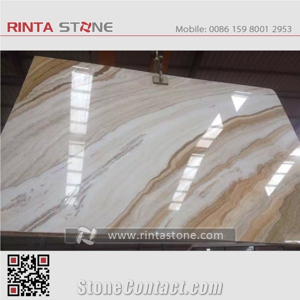 Yellow Wooden Onyx Golden Line Onyx Luxury China Wood Vein Marble Big Slab Polished for Tv & Sofa Wall Project Tile