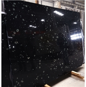 YUANDA Black Peony Unique Snowflakes Marble Slabs