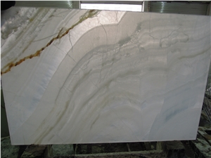 Backlit White Onyx Glass Panel