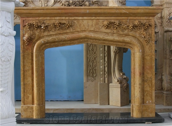 Mantel Fireplace Sculptured Fireplace