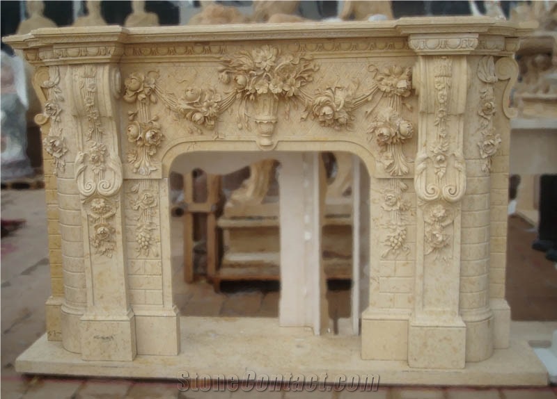 Travertine Fireplace Mantel Sculpture Tavertine Mantel