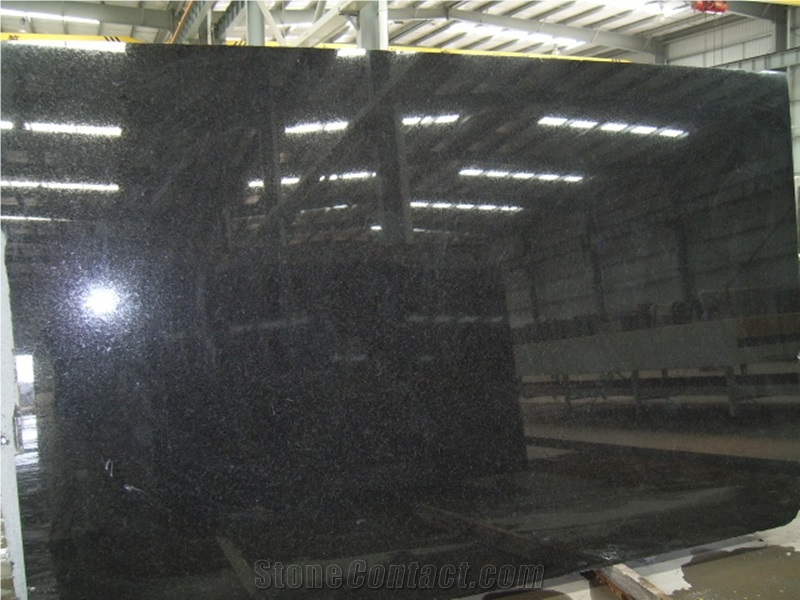 Black Pearl / India Imported High Quality Black Granite Slab