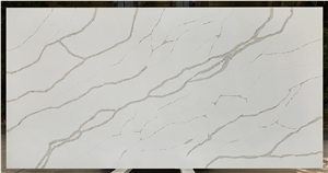 Calacatta White 04 Vm-161023 Quartz Slabs&Tiles Flooring&Walling