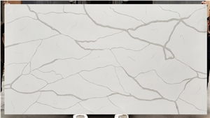 Calacatta White 15 Q7-1065 Quartz Slabs&Tiles Flooring&Walling