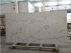 Calacatta White K106-Slabs Quartz Stone Flooring&Walling