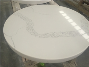 Calacatta White-V130-2-Round Top / High Quality Table Tops