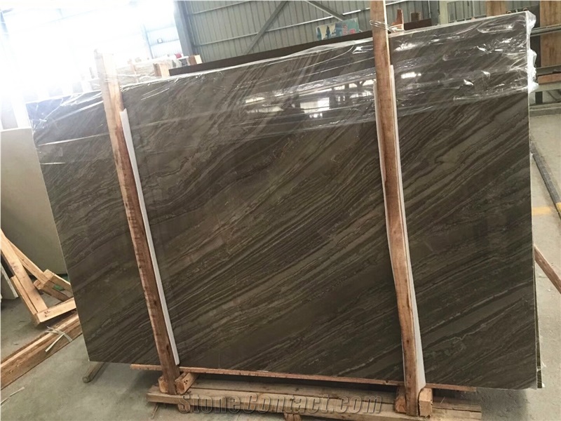 Kylin Wooden / China High Quality Brown Marble Tiles & Slabs