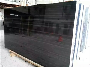Polished Wooden Black Marble Floor&Wall Covering Slabs&Tiles