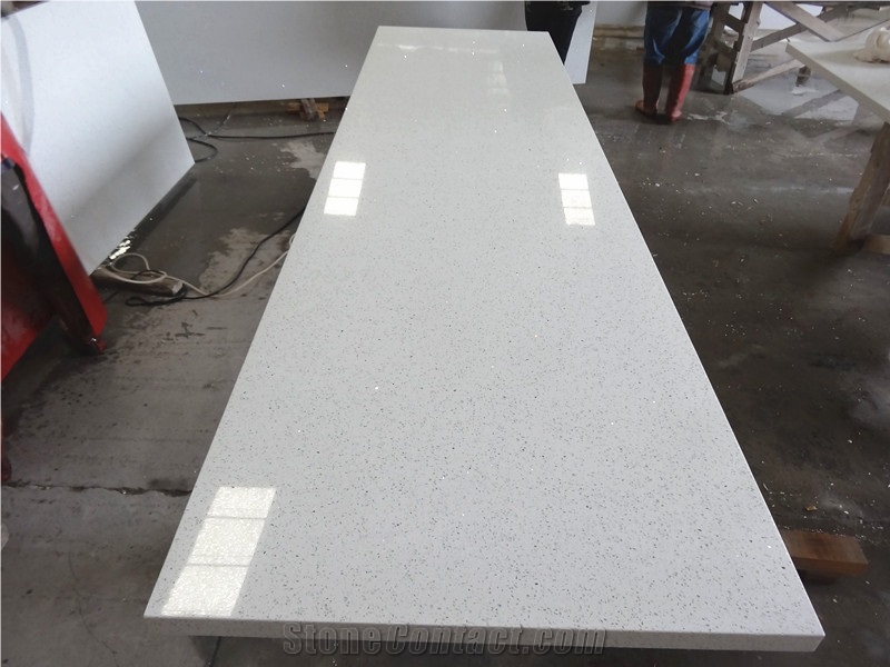 sparkling white quartz countertops