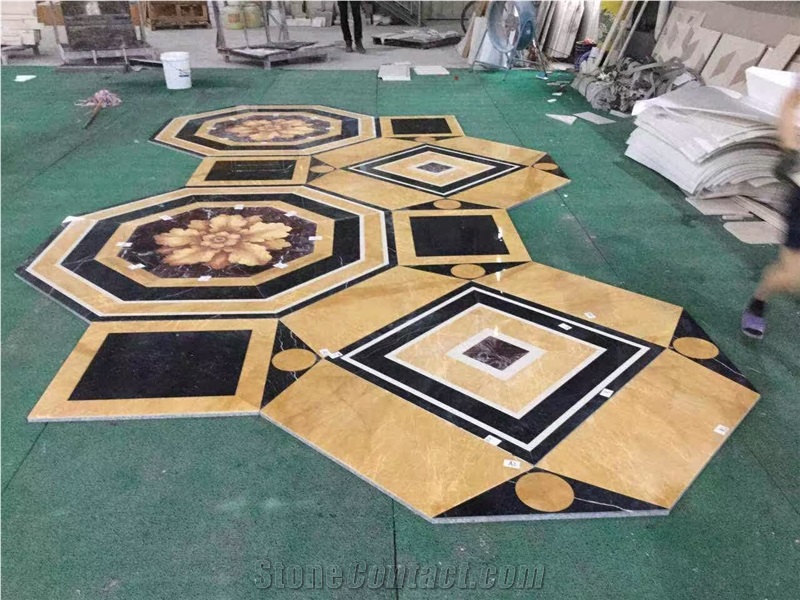 Marble Medallions,Mixed Color Marble Tiles Design,Water-Jet Medallions
