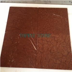 Chinese Rosso Verona Red Marble Thin Tiles