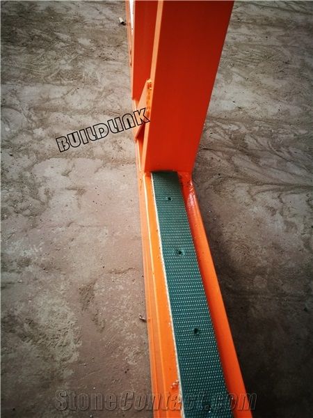 Orange Powder Coated Slant Base a Frames, Storage Rack with Cross Bar