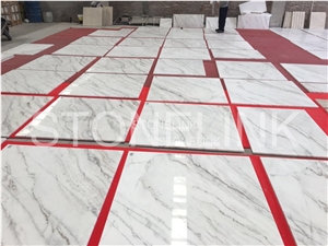 Chinese White Marble Project Tiles, Floor Covering Tiles, Laying Out Tiles Room by Room, China Bianco Carrara