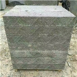 Blue Limestone Chiseled Surface Paving Blocks Stair Sets Competititve Prices