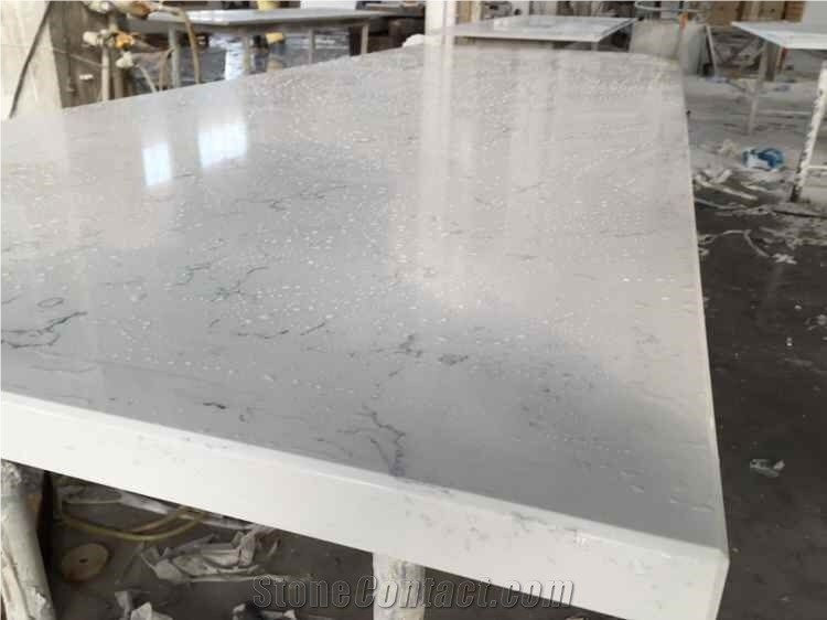 2017 Best Ing White Carrara Marble Look Engineered Quartz White Carrara Marble Look Engineered