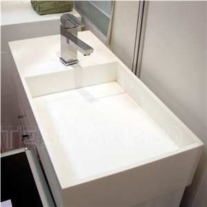 Engineered Quartz Composite Stone Bathroom Sinks