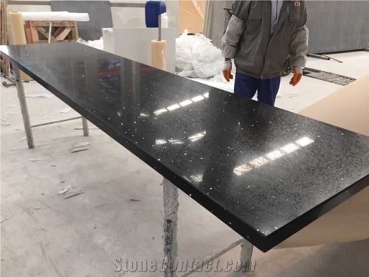Engineered Quartz Galaxy Stone Kitchen Countertop Prices and Colors