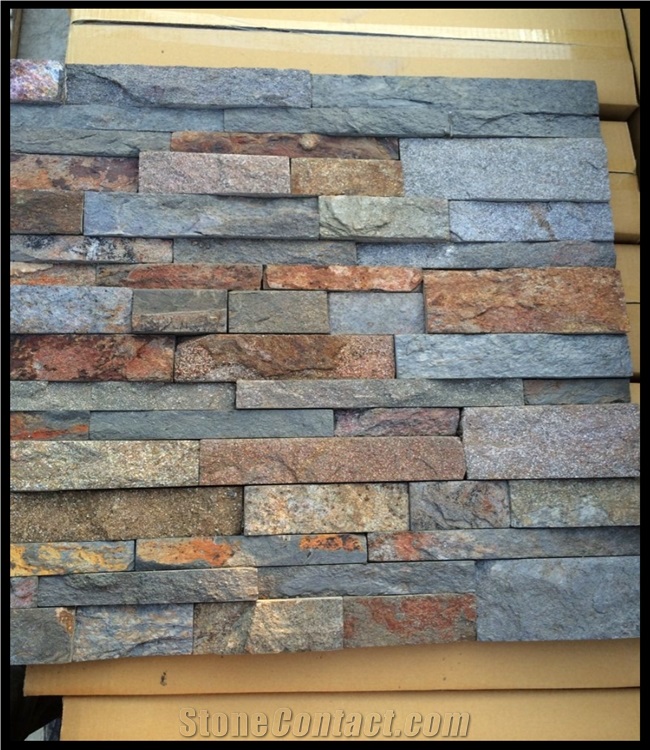 Multicolor Slate Stack Stone Veneer,Stone Veneer Lowes,Chinese Slate Ledge Stone Veneers