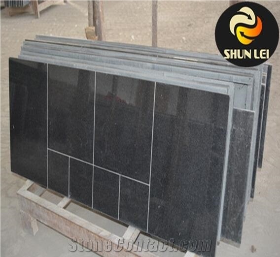 Uk Style Fireplace Hearth Shanxi Black Granite Back Panel