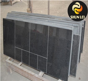 Uk Style Fireplace Hearth Shanxi Black Granite Back Panel