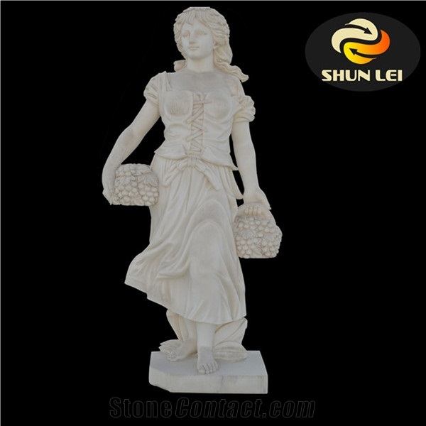White Jade Marble Statue,White Marble Human Garden Sculpture,Yellow Marble Handcarved Western Garden Religious Sculptures