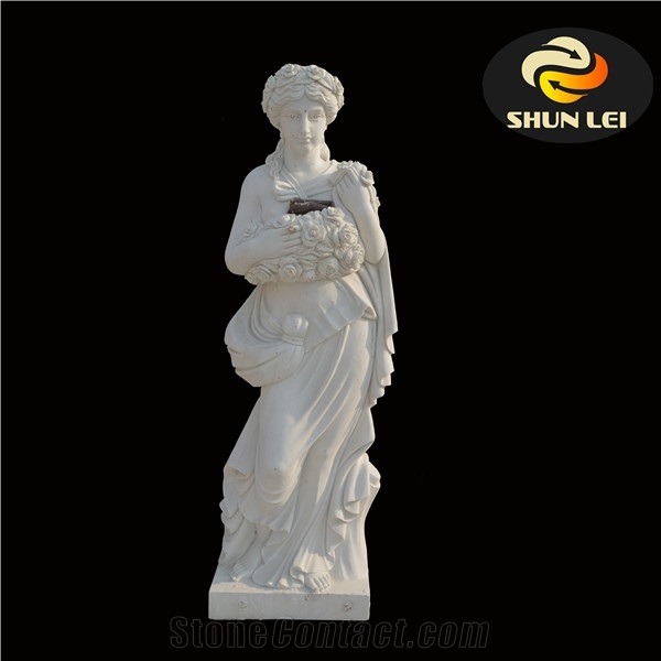 White Jade Marble Statue,White Marble Human Garden Sculpture,Yellow Marble Handcarved Western Garden Religious Sculptures