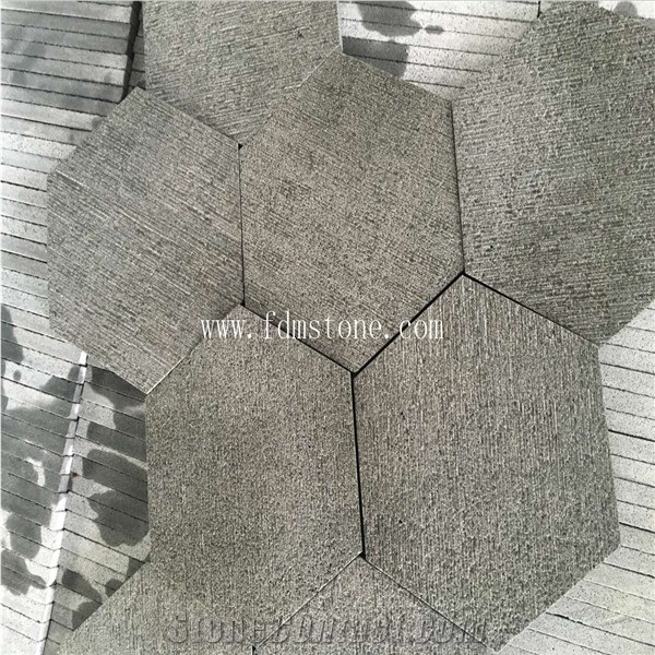 Chinese Natural Stone Granite Hexagon Paving Stone, Hexagon Floor Tile Paver, Granite Diy Cheap Tile