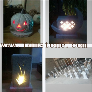 Korea Style Garden Decoration Stone Lanterns,Grey Stone Small Carving Decor Lamp