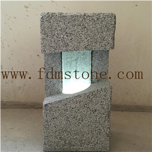 Retro Stone Lanterns,Hand Sculpture Carving Stone Led Lantern for Resort, House and Garden