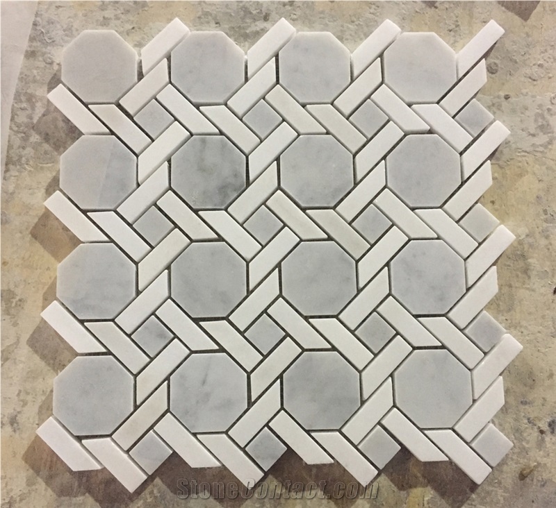 Water Jet Carrara Mosaic Pattern