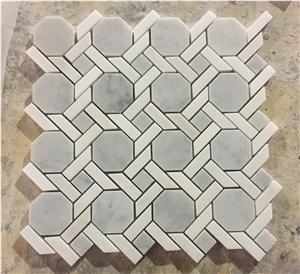 Water Jet Carrara Mosaic Pattern