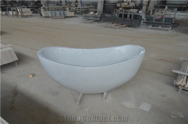 White Jade Marble Bath Tub