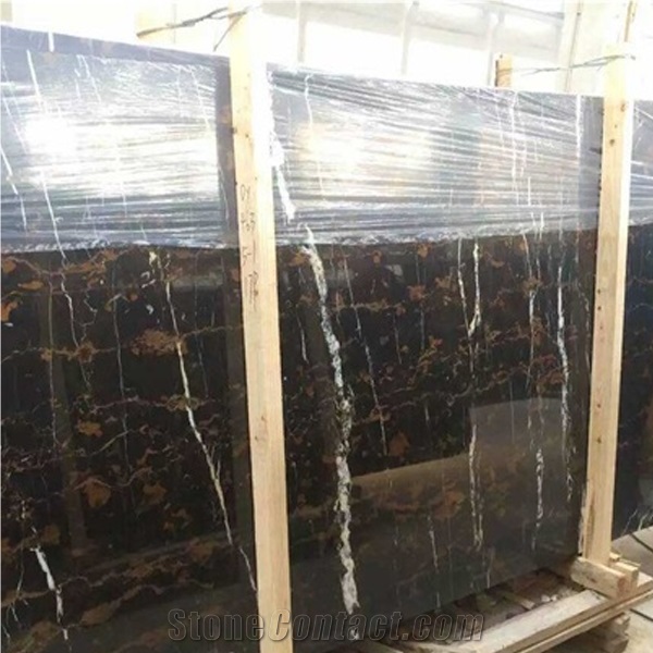 Black and Gold Marble Slabs & Tiles, Pakistan Black Portoro Marble,Pakistan Nero Portoro Marble Slabs