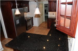 Black Galaxy Granite Kitchen Countertops,Granite Kitchen Desk Tops,Bar Top