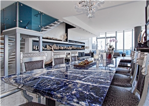 Blue Table Top,Granite Solid Surface Table Tops,Granite Engineered Stone Table,Reception Counter,Granite Work Top