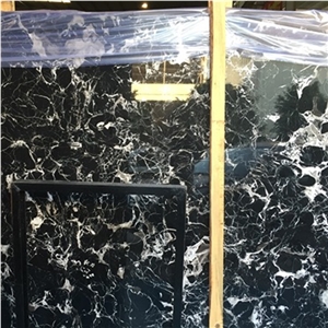Century Black Ice Marble Slabs & Tiles/China Black Ice Marble/Century Black Ice Flower Marble