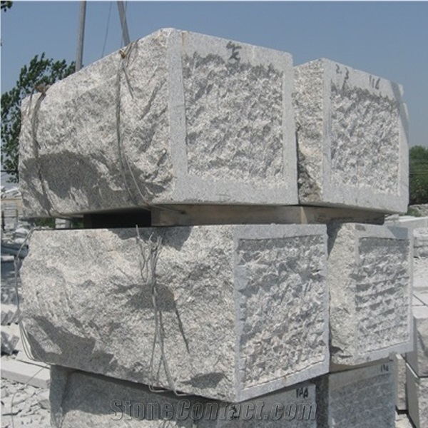 G341 Granite Mushroom Stone, Grey Granite Mushroomed Cladding