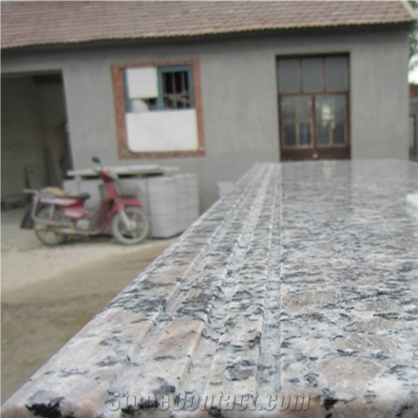 G383 Granite/Pearl Flower/Pearl White/Grey Pearl Chinese Granite, Top Polished Stairs & Steps/Treads & Thresholds, with Competitive Price