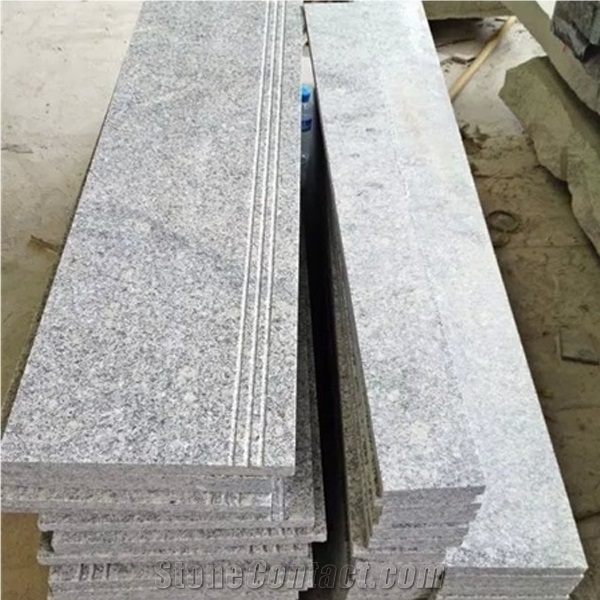 G602 Grey Granite Stair & Riser/Cheap China Sesame Grey Natural Stone G602 Granite Polished Step&Stair,Tread,Riser