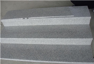 G603 Engineered Anti Slip Stair Tread,Gray Granite Deck Stair Riser ,Granite Staircase Steps