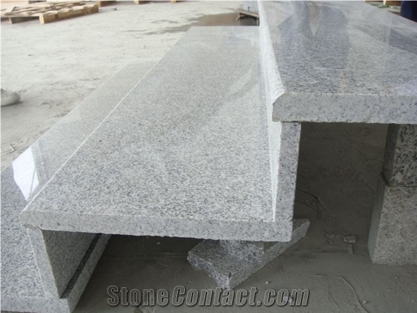 G603 Granite Stair,Gray Granite Steps&Riser, Anti Slip Grey Granite Stairs Treads,Bevel Edge Granite Staircase