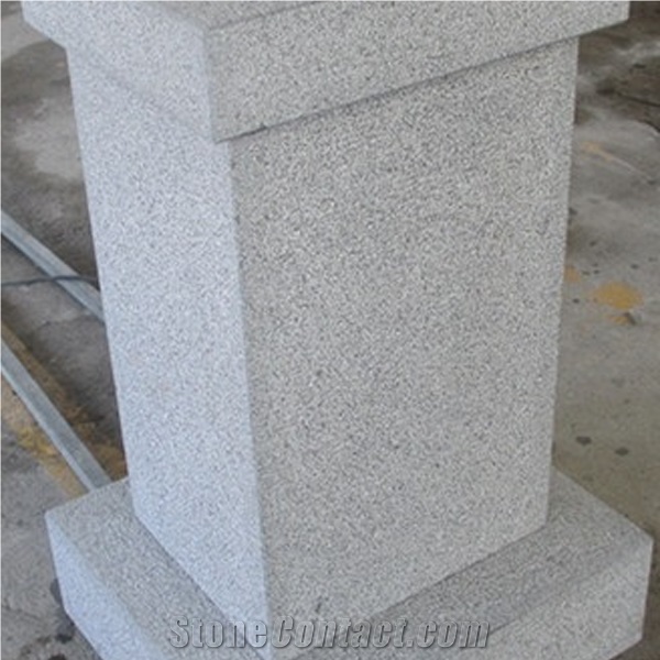 G654 Granite Pedestal Columns,Dark Grey/Sesame Dark Granite, China Grey Granite