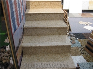 G682 Granite Stair Steps,Yellow Granite Stairs & Staircase,Rusty Granite Staircase Treads