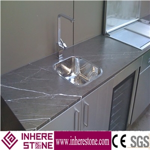 Grey Kitchen Island Tops,Marble Solid Surface Kitchen Top,Kitchen Desk Tops