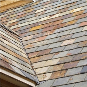 Multicolor Slate Roof Tiles,Rusty Roofing Slate Tiles,Chinese Multicolor Roof Slate,Stone Roof Covering,Stone Roofing,Slate Roofing