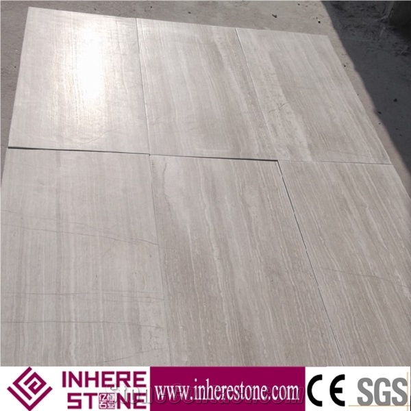 Own Quarry White Wood Grain Marble Tiles & Slabs, China Serpeggiante