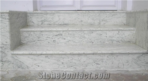 River White Granite Staircase,White Deck Stair Step&Treads,Granite Stair Riser