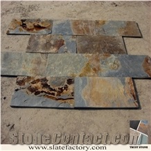 Slate Slab&Tiles Flooring,Brown Slate Wall Covering
