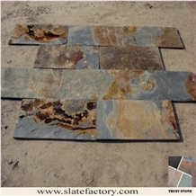 Slate Slab&Tiles Flooring,Brown Slate Wall Covering
